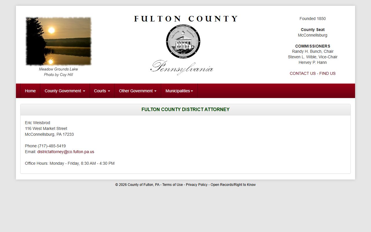 Fulton County criminal court records Pennsylvania expungement statute source