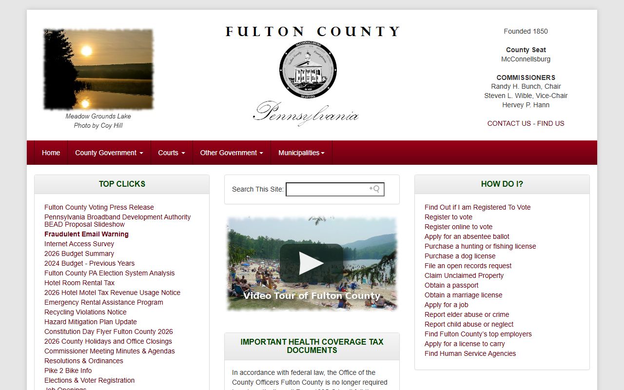 Fulton County court records government homepage