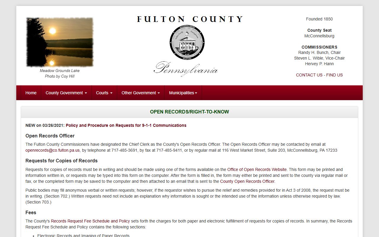 Fulton County marriage and Orphans' Court records