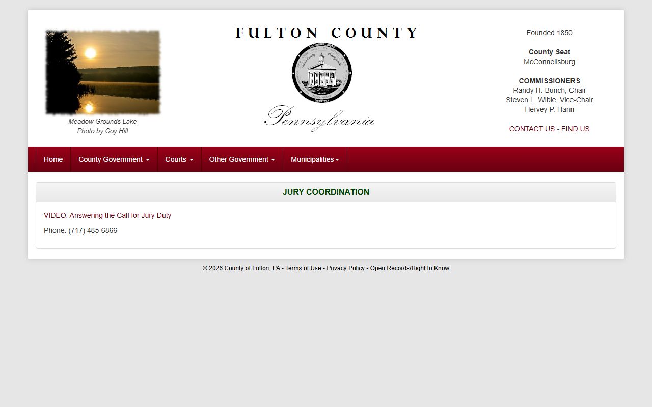 Fulton County marriage and divorce records Pennsylvania family confidentiality law